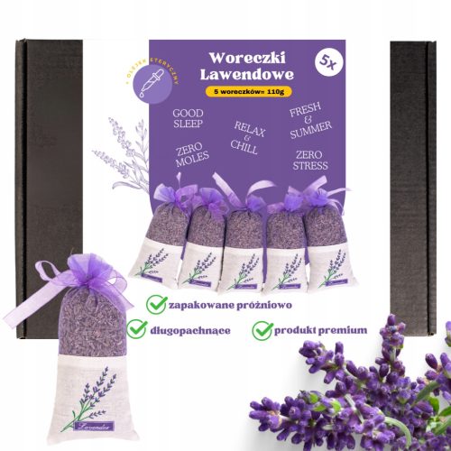 LAVANDA ORMARNI PRIVJESAK ZA ŠKRINJE 110g, 5 komada, PREMIJUM proizvod S ULJEM! DAR!