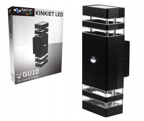 GU10 LED fasadna svjetiljka Inez IP65 crna PIR (8526)
