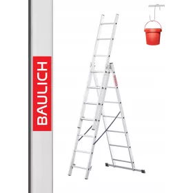 Drabest ljestve 4,23 m aluminijske 3 x 7 do 150 kg
