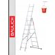 Drabest ljestve 4,23 m aluminijske 3 x 7 do 150 kg