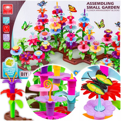  CREATIVE FLOWERS Construction Blocks SET za izgradnju vrta 222 kom.