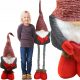  Božićni patuljak, veliki, do 125 cm, teleskopske noge, ukras gnome, BOŽIĆ