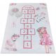 DYWAN 120x180 GRA W KLASY JASNO ROZA ANTYPOSLIZGOWY DLA DZIECI