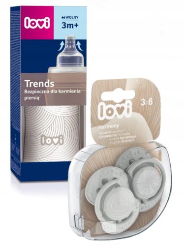 LOVI Set za poklon HARMONIJA bočica 240 ml + duda 3-6 mjeseci
