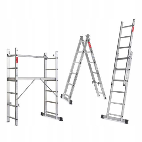 Baulich ljestve 2,98 m aluminijske 2 x 6 do 150 kg