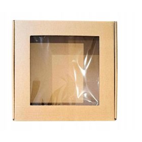    Kartonska kutija s prozorom 20x20x5 za pakiranje poklona raznih oblika