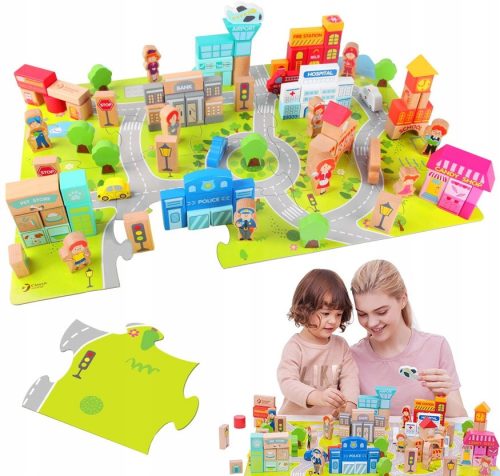 Drvene kocke za gradnju Classic World City