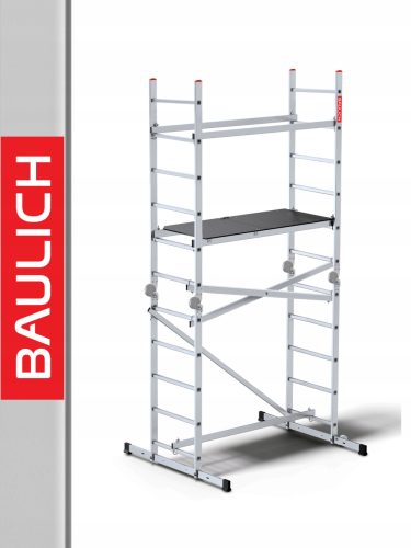 Aluminijska mobilna skela s preklopnim zglobovima visine 4m BAULICH