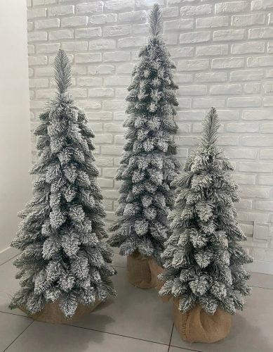 Umjetno božićno drvce SLIM EMIKO u loncu 85 cm, smreka Zakopane, PREKRIVENO SNIJEGOM PREMIUM