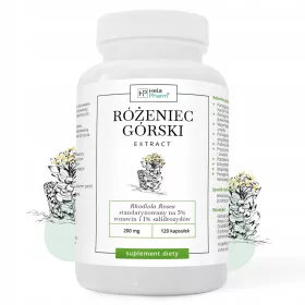   Ekstrakt Różeńca Górskiego Rhodiola Rosea 200mg, 120 kapsułek - Hela Pharm®