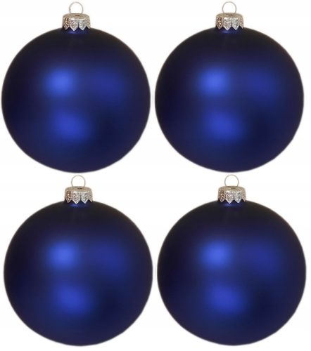  VELIKE STAKLENE KUGLICE 12 cm SAFIR MAT unikatni ukrasni original