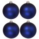 VELIKE STAKLENE KUGLICE 12 cm SAFIR MAT unikatni ukrasni original