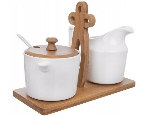Set za šećer i mlijeko s posudom za šećer, stalakom za mlijeko i žličicom 280 ml