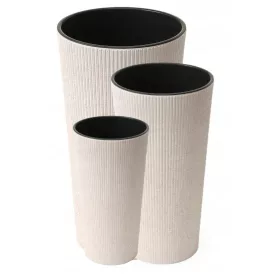    Lamela posuda za cvijeće 57 cm x 30 x 57 cm promjer 30 cm plastična bijela + 2 druga proizvoda