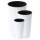 Vrtna posuda - Lamela posuda za cvijeće 25 cm x 25 x 46,6 cm promjer 25,5 cm plastična bijela + 2 druga proizvoda