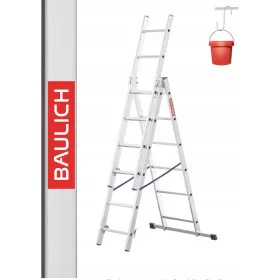 Baulich ljestve 3,98 m aluminijske 3 x 6 do 150 kg
