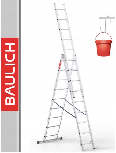 Baulich ljestve 5,47 m aluminijske 3 x 9 do 150 kg