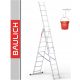 Baulich ljestve 5,72 m aluminijske 3 x 10 do 150 kg