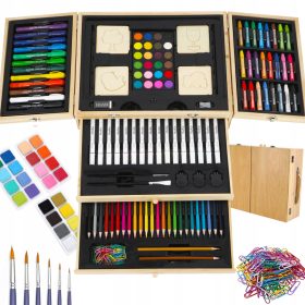 Art Set for Kids - Premium Wooden Case 196 Pieces