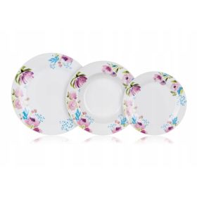 Ružičasti cvjetovi Banketni Servis za Večeru za 6 Osoba