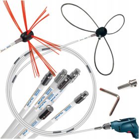   TAJFUN SET 10m ČIŠĆENJE DIMNJAČKOG KANALA LOŽIŠTA KOTLA SA 2 BUŠILNE GLAVE