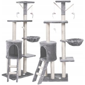   VISOKA KUĆICA ZA MAČKE S DRAPALICOM, KREVETOM, IGRALIŠTEM, Ender toranj 101 - 160 cm