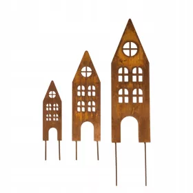  KUĆICE STICK STICK RUST CORTEN EFFECT SET OD 3 DJELA
