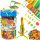  KREATIVNI SET SLAMČICA Construction Blocks Tubes Sticks Bucket 560 kom