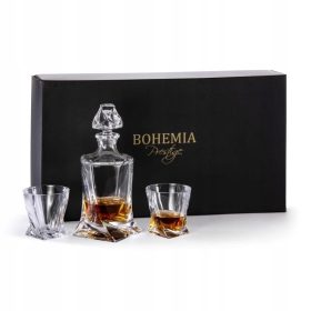 Bohemia Quadro Crystalite Set za viski 0,85 l