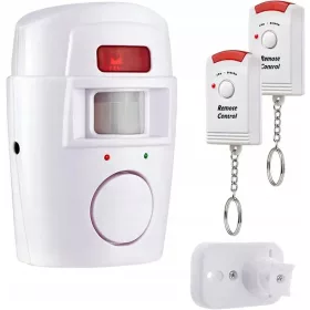   BEŽIČNI ALARM SENZOR POKRETA SIRENA 105dB + 2 DALJINSKA UPRAVLJAČA ZA KUĆNU GARAŽU