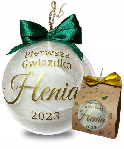  Kuglica za božićno drvce sa IMENOM, kuglica, božićni ukras na poklon, NELOMIVO