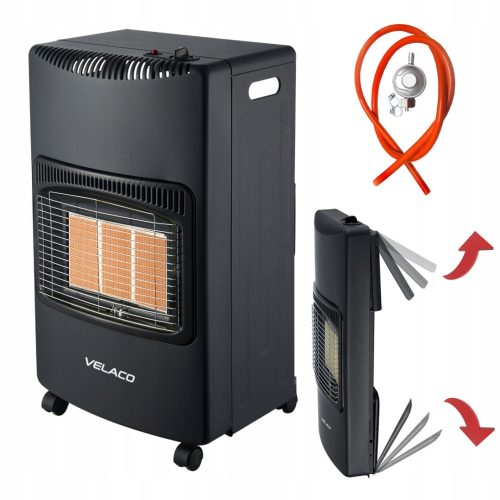 Plinski grijač Velaco Eco-One 4200 W, crni, 420 x 730 mm