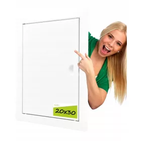 Metalna vrata za reviziju airRoxy 20 x 30 cm bijela