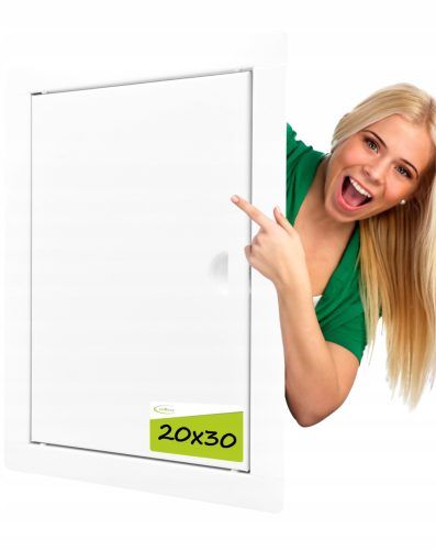 Metalna vrata za reviziju airRoxy 20 x 30 cm bijela