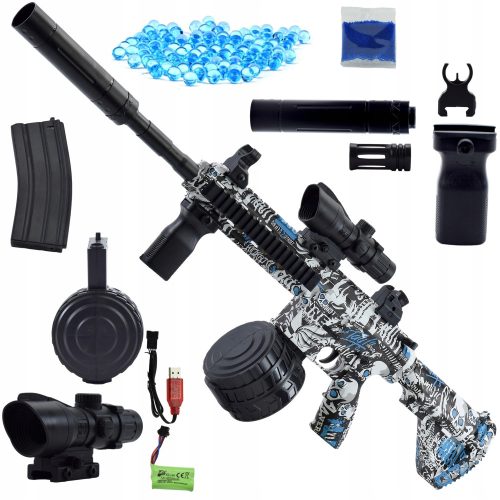KARABIN NA KULKI ŽELOVE M416 SJAJNA PUŠKA 2 U 1 + Knjiga naljepnica, strip Sklep_lolki