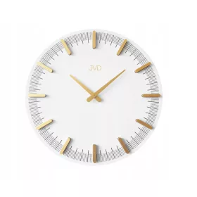 JVD zidni sat bijeli, zlatni 40cm