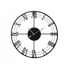 JVD zidni sat, crna, zlatna, 57 cm