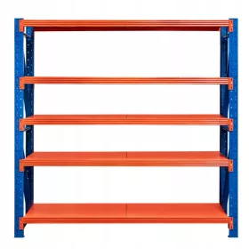   Regal za skladište od metala MEGA-M FORTIS LIGHT 200 x 200 cm, 5 polica, 1000 kg