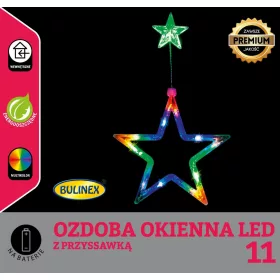  Božićni vitraji LED svjetla Prozor Boja zvijezda