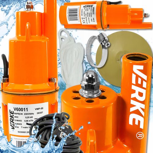 Potopna pumpa za čišćenje bunara Verke 25 W 96 l/h