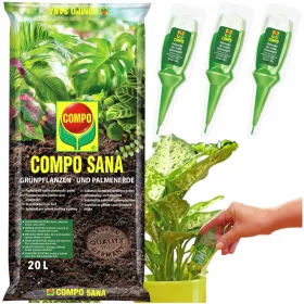   Vrtna zemlja - Univerzalno tlo 5-6,5 pH 20 l + 3× Compo tekuće višesastojno gnojivo 0,035 kg 0,03 l