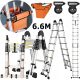Ljestve 6,6 m aluminijske 2 x 16 do 150 kg