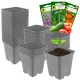 Bobimarket teglica za cvijeće 9 cm x 9 x 9,5 cm, crna plastika