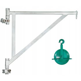   I'm sorry for the mistake. Let's try again:

"Univerzalni okretni nosač s pocinčanim blokom kuke za vješanje kolotura