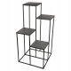 Stalak za cvijeće od metala Simple-12 crni 100 cm