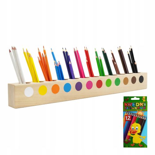 ORGANIZATOR ZA BOJICE 12 BOJA + 12 KOMADA BOJICA GRATIS
