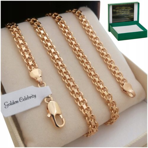 ELEGANTNI ZLATNI LANAC BISMARK OD KIRURŠKOG ČELIKA 5 MM - POKLON ZA MOMKA