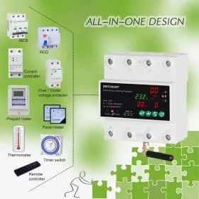 Inteligentna 3-fazna WiFi utičnica TUYA SMTONOFF