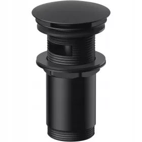 Okrugli Cersanit klik-klak čep s preljevom, crna