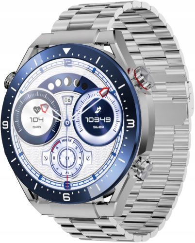Pametni sat EcoWatch EW1 Srebrni 1,52" 400 mAh IP67 Pozivi Tri pruge